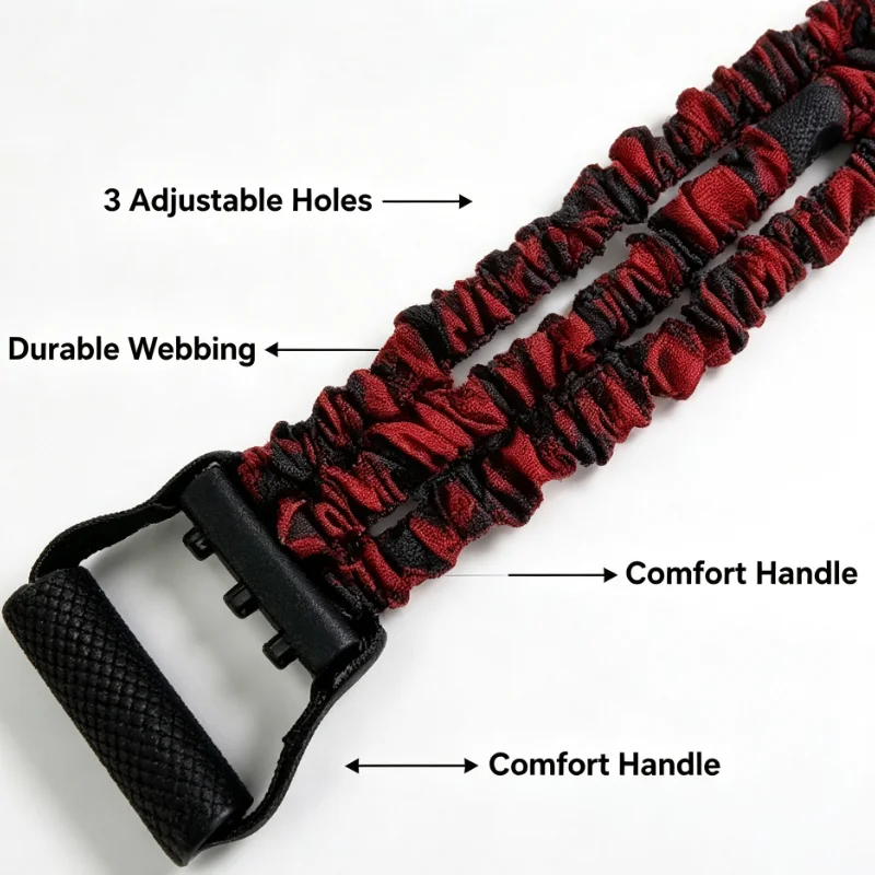 Latex Three Hole Adjustable Chest Expander Multi Functional Full Body Fitness Gear