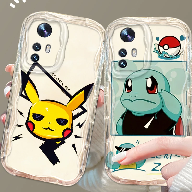 Cute P-Pokemones S-Squirtles For Xiaomi Mi 14 12 12T 11 Lite Poco M6 X6 X5 X4 X3 M3 F4 Pro GT NFC 5G Wave Oil Soft Phone Case