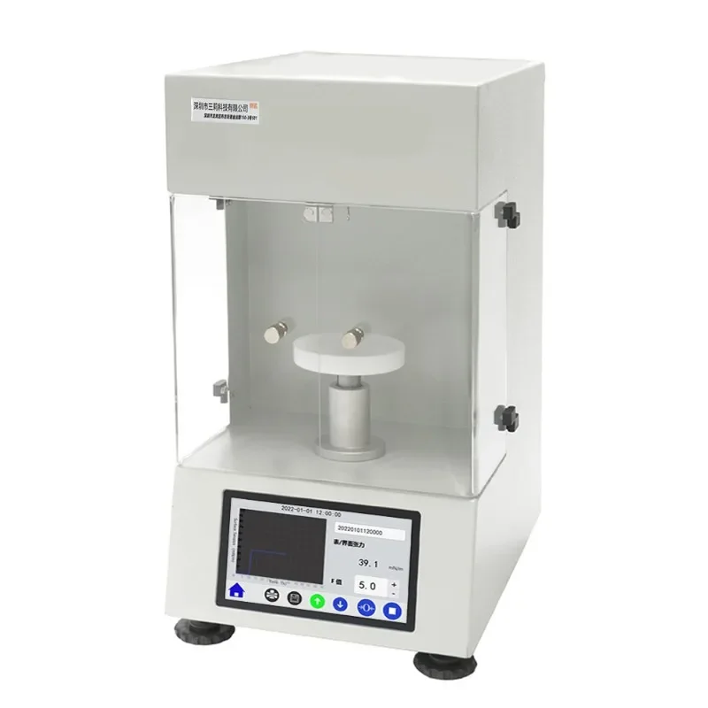 0.01 precision automatic interface tension meter, platinum plate platinum ring method automatic surface tension meter