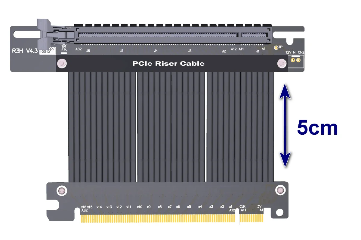 ADT PCIE 4.0x16 Cable High Speed 90 Degree Flex Cable GPU Extension Cable 6PCIe Slot Compatible Video Card RTX3090 RX6900xt