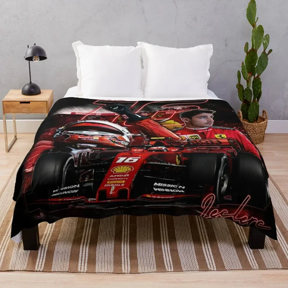 charles leclerc fan art Throw Blanket Decorative Beds Hair Blankets