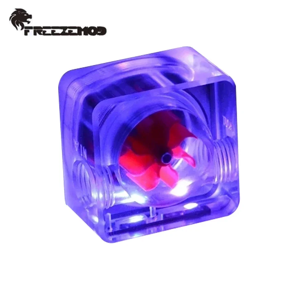 

FREEZEMOD Flow meter colored water impeller without screw ring seal fixed For PC Water Cooling Easy Install Acrylic Indicator 5V