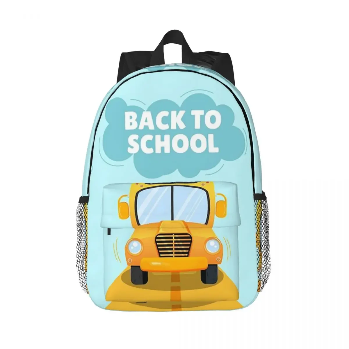 

School Bus Cartoon Yellow Bus Backpack Hot Sale Daypack Large Capacity Boys Girls BookBag Shoulder Bags for Men Women School Bag