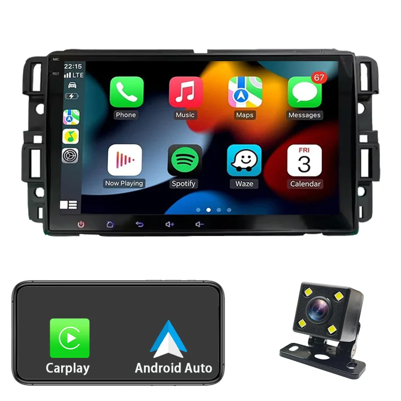 

Android car radio for GMC Yukon Denali Avalanche stereo screen Carplay Bluetooth GPS Navigation FM radio 8’ [2+32G]