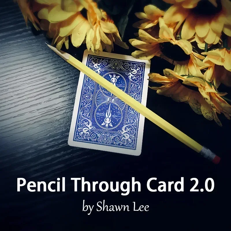 Pencil Through Card 2.0 by Shawn Lee Magic Tricks Pen Thru Card Penetration Magia Close-up Illusions Gimmicks Mentalism Props