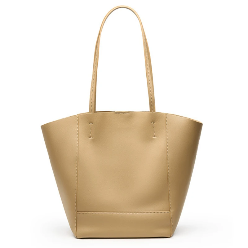 Borsa Tote in pelle di vacchetta di lusso borsa a tracolla per pendolari in vera pelle femminile borsa da spiaggia di alta qualità borsa per la