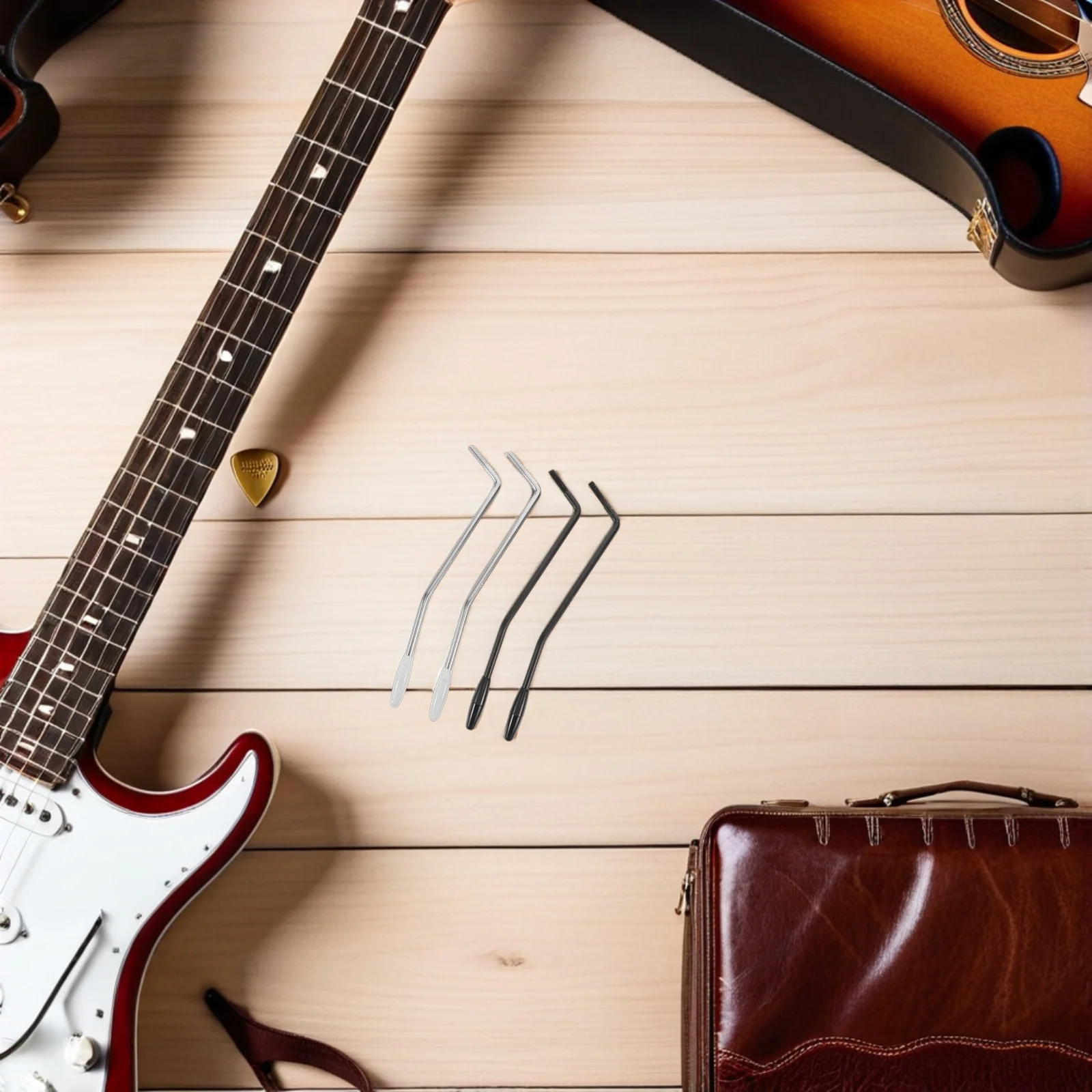 

4Pcs Electric Guitar Accessory 5Mm Thread Tremolo Arm Vibrato Bar Easy Installation Versatile Genres