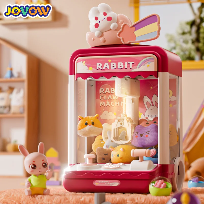 

Automatic Doll Machine Toy for Kids Mini Cartoon Coin Operated Play Game Claw Crane Machines with Light Music Children Toy Gifts