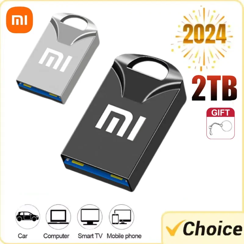 Xiaomi 2TB USB Flash Drives Typ C Szybki metalowy pendrive 1TB Przenośny pendrive USB 2IN-1 Wodoodporny dysk flash USB Memoria