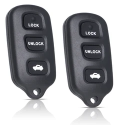 2 pcs For 2002 2003 2004 2005 2006 Toyota Camry Pontiac Vibe Car Remote Keyless Entry Key Fob GQ43VT14T