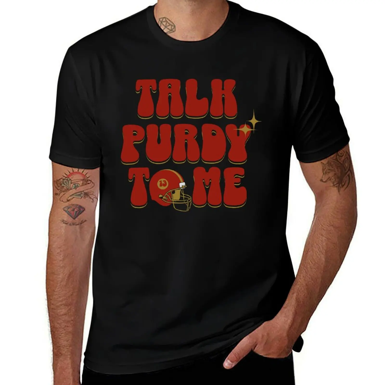 

Brock Purdy Talk Purdy To me T-Shirt t shirt man cotton cotton t shirt man T-Shirt