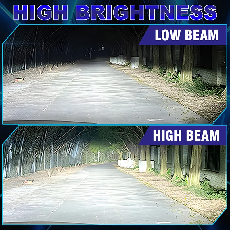 BULLVISION H7 H11 H4 LED Car Lights Canbus H8 H9 HB3 9005 9006 HB4 1:1 Mini Motorcycle Lamp Copper Tube Car Bulbs CSP Leds 12V view 5