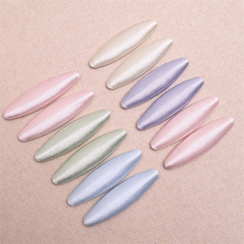 Summer style 50pcs/lot color fabric handmade ovals shape cabochon beads diy jewelry garment har accessory