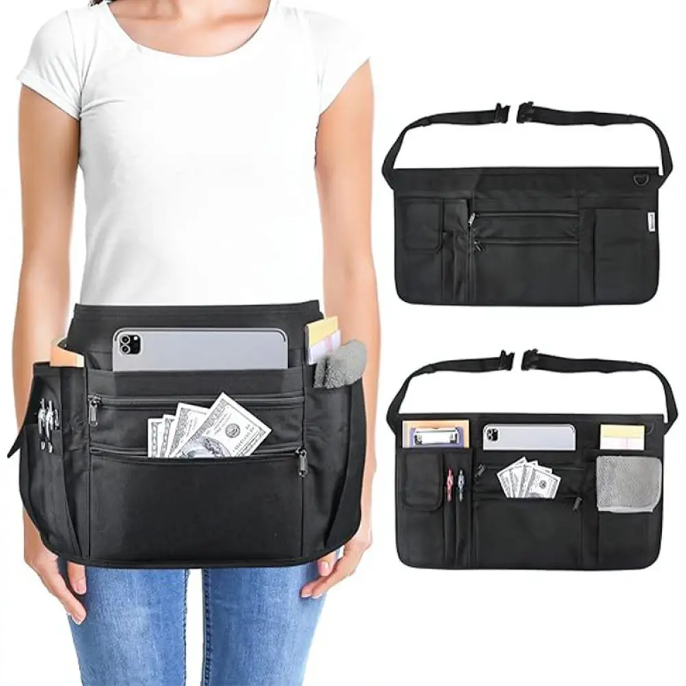 Service Half Apron Multi Functional Organizer Pouch With Secure Pockets For Daily Work Use Durable Uniform Accessory Unisex