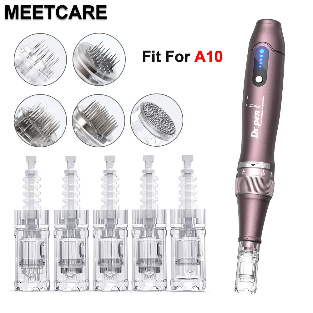 A10 dr caneta cartucho agulha para dr caneta a10 derma microneedle caneta 12pin 24pin 36pin 42pin redondo nano beleza ferramenta de cuidados com a pele