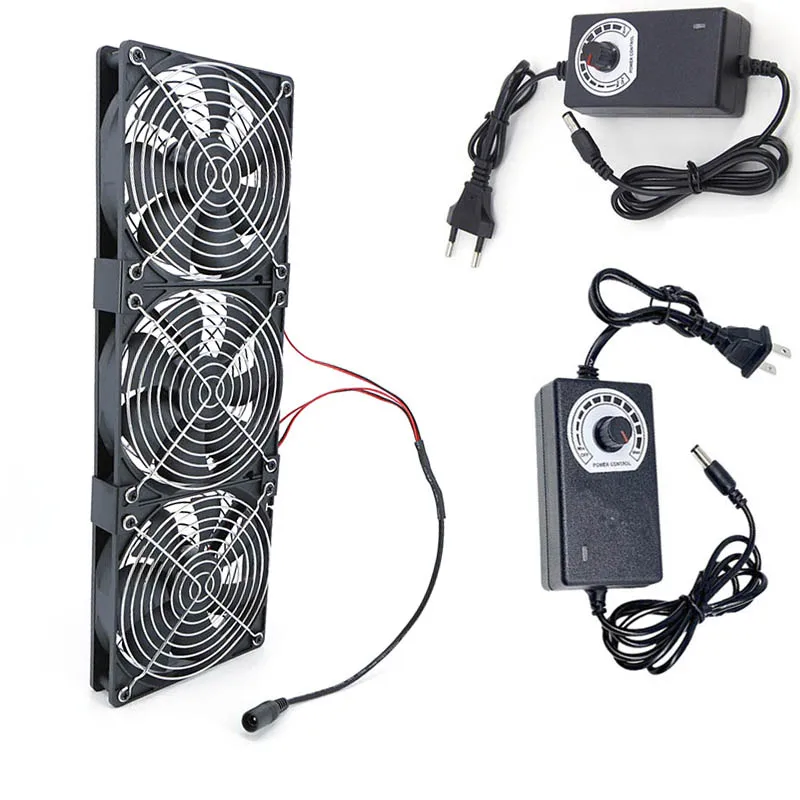 Wentylator chłodzący 120mm 3000RPM z kontrolerem 12cm 12V 220V do obudowy BTC, stacji roboczej, szafy, radiatora, wentylator serwerowy J17 — zdjęcie produktu 7
