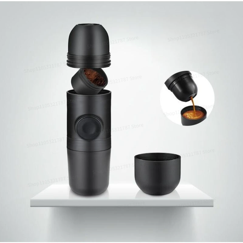 For Portable Hand-pressed Coffee Machine, Outdoor Powder Capsule Portable Coffee Maker