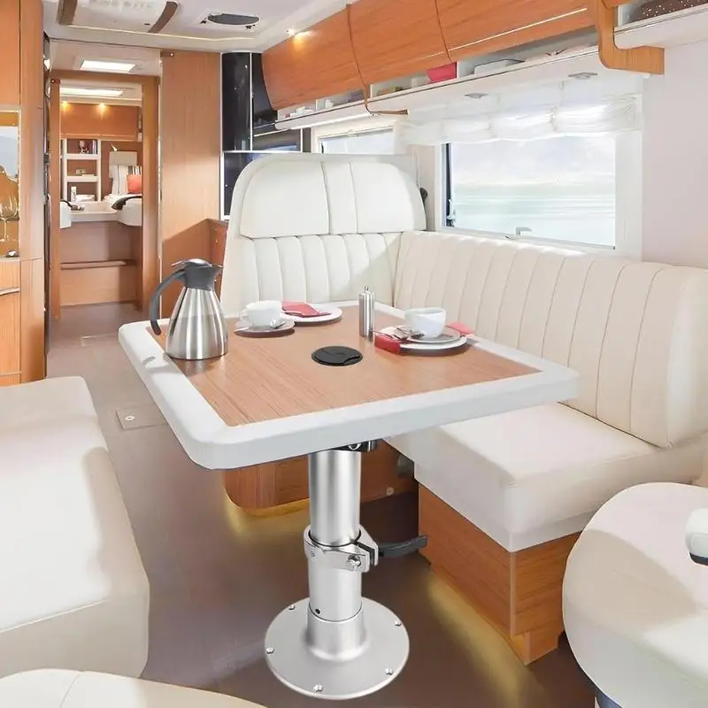 Telescopic Table Pedestal Adjustable Boat Table Leg Base Aluminum Lift Support for Motorhome Yacht Cabin Table H9EE