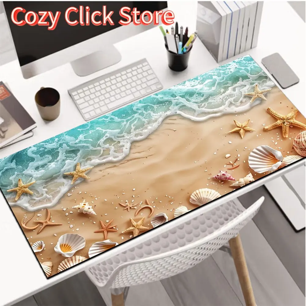 1 قطعة نمط الشاطئ كبير ماوس الوسادة الكمبيوتر حصيرة مكتب حصيرة لوحة المفاتيح حصيرة مكتب الألعاب الجدول حصيرة #2