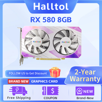Halltol AMD RX 580 8GB 2048SP Brand New Gaming Graphics Card GDDR5 256Bit Radeon GPU RX580 8G placa de video