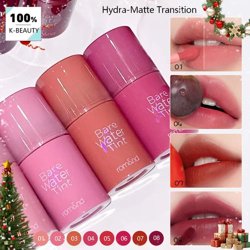 Imagen 1 del producto Rom&nd BARE MOOL TINT, textura de agua ligera, refrescante, no pegajoso, humedad duradera, Natural diario, fiesta, belleza K, maquillaje coreano