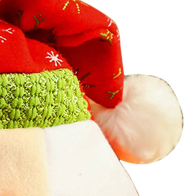 성인과 어린이를 위한 새로운 크리스마스 모자 - 산타 순록 눈사람 만화 디자인, 새해 파티 장식 선물