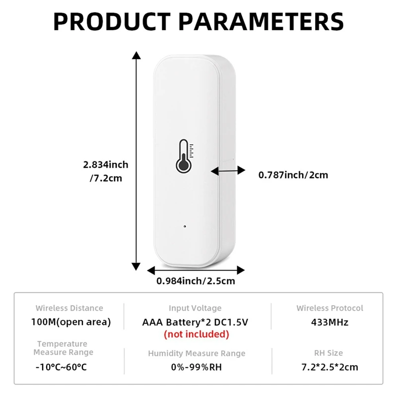 A26F-Wifi Smart Temperature Humidity Monitor With Sensor APP Remote Control Digital Temperature Humidity Sensor Voice Control