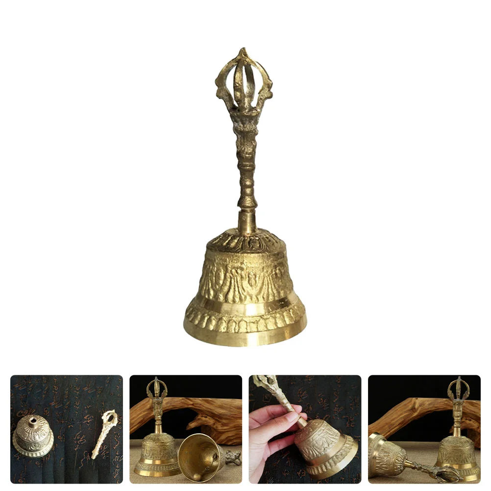 

Hand Ring Bell Exquisite Metal Simple The Rust-resistant Retro Hand-cracked Copper Call Creative Handbell Decorative