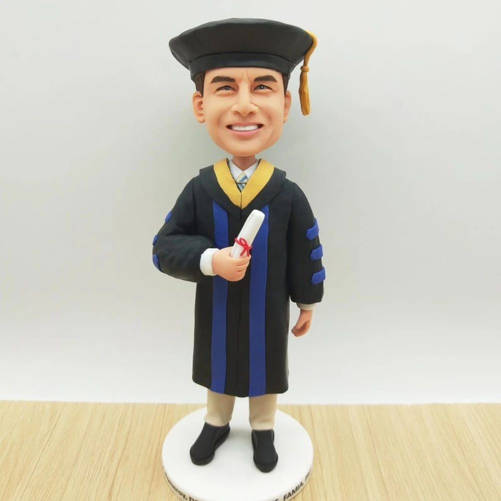 

Handmade Custom Bobble Head Clay Figurine Unique Gift for Him Her Couple Wedding Birthday Anniversary Figurine Personalised