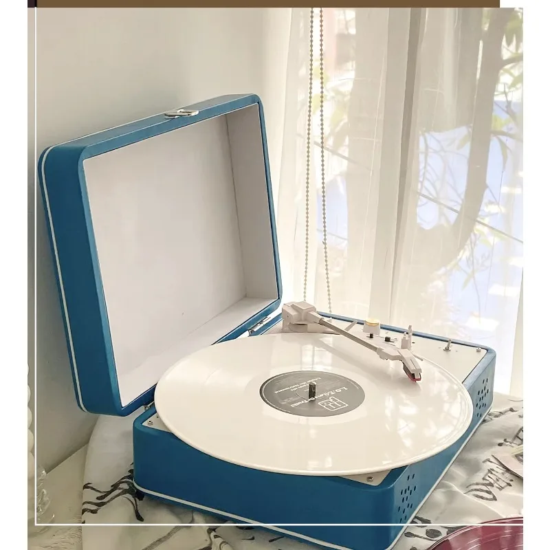 HY-T01X 2025 قابل للتخصيص خمر نمط المحمولة جراموفون حزام خشبي محرك القرص الدوار 3 سرعات مشغل تسجيلات من الفينيل