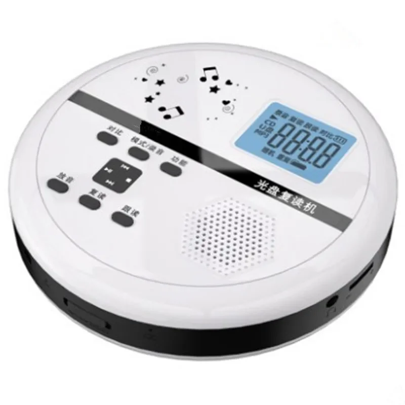 휴대용 CD CD-RW 워크맨 리피터 충전 블루투스 USB 플레이어, U 디스크 전사, AUX 연결 스피커 녹음 펜, MP3