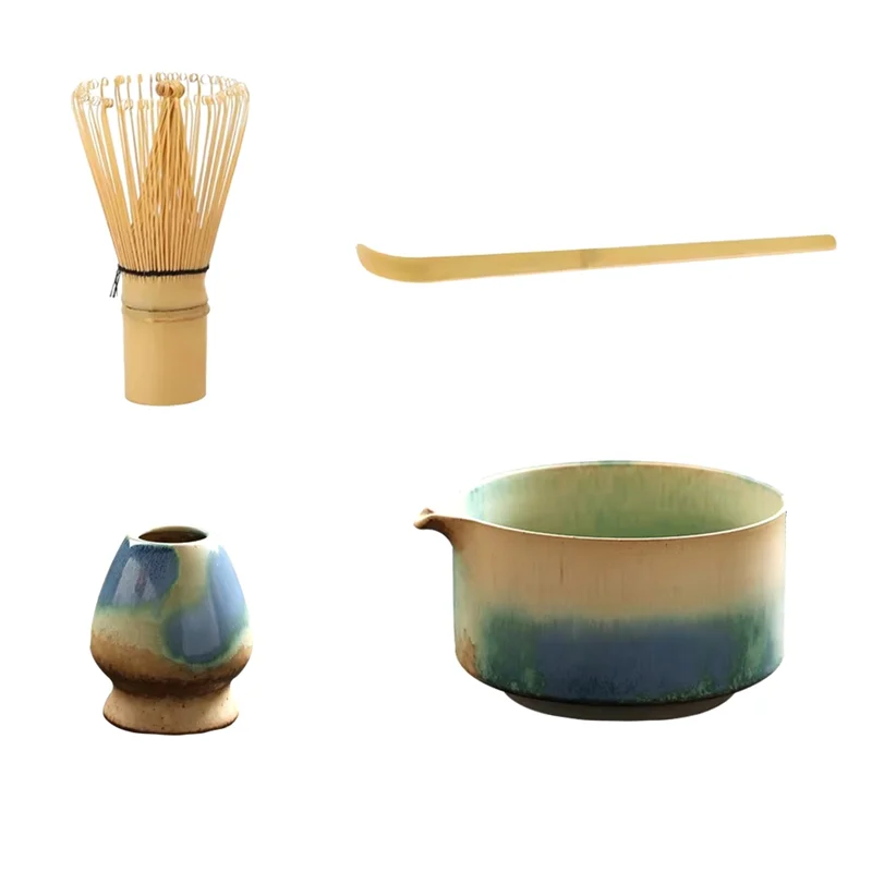 TKOH-Tea Lovers Gift–Japanese Matcha Set With  Bowl, Bamboo Matcha Whisk, Teaspoon, And Tea-Making Tools Accessory