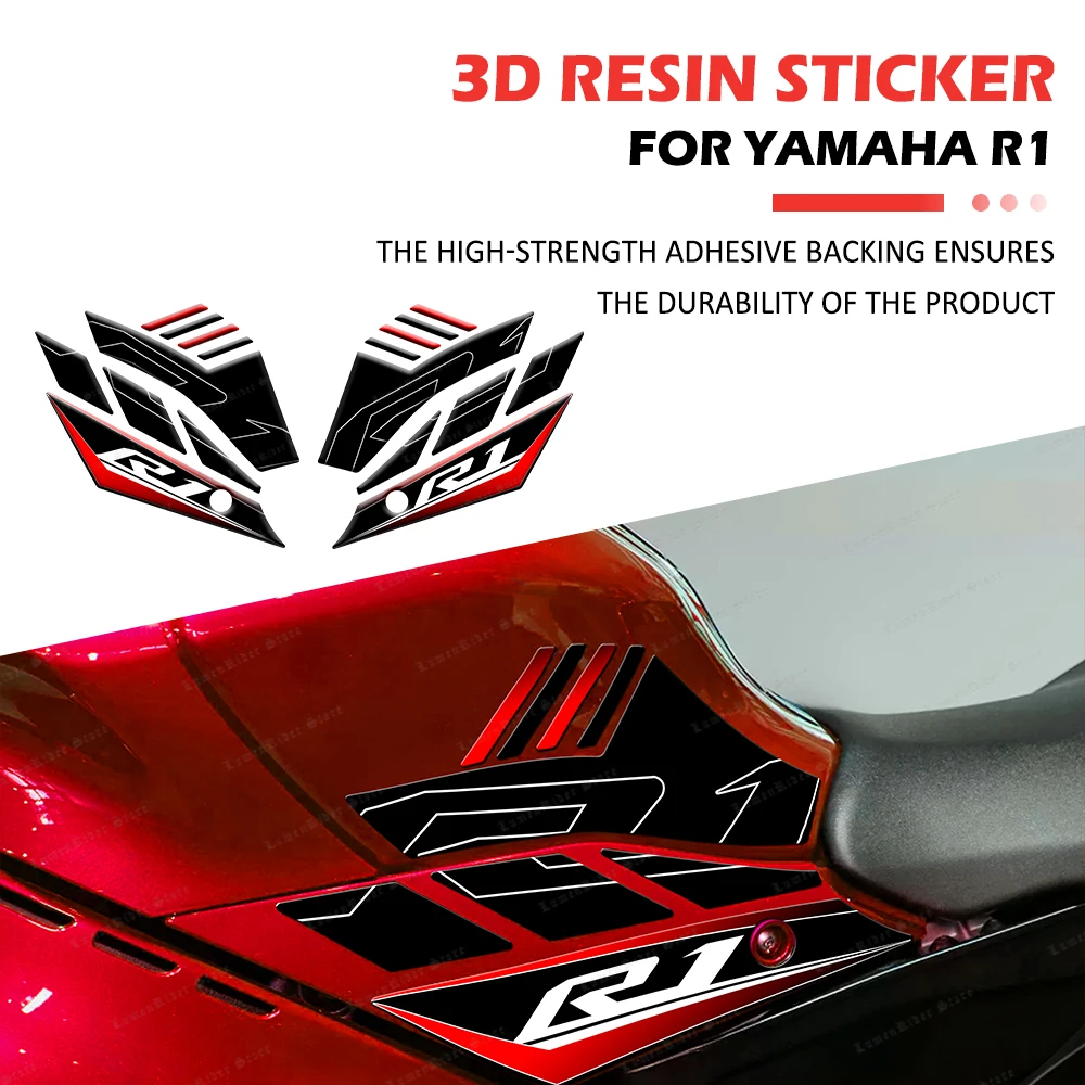 Motorcycle Accessories Tank Pad Sticker 3D Epoxy Resin Protective Sticker For Yamaha R1 YZF-R1