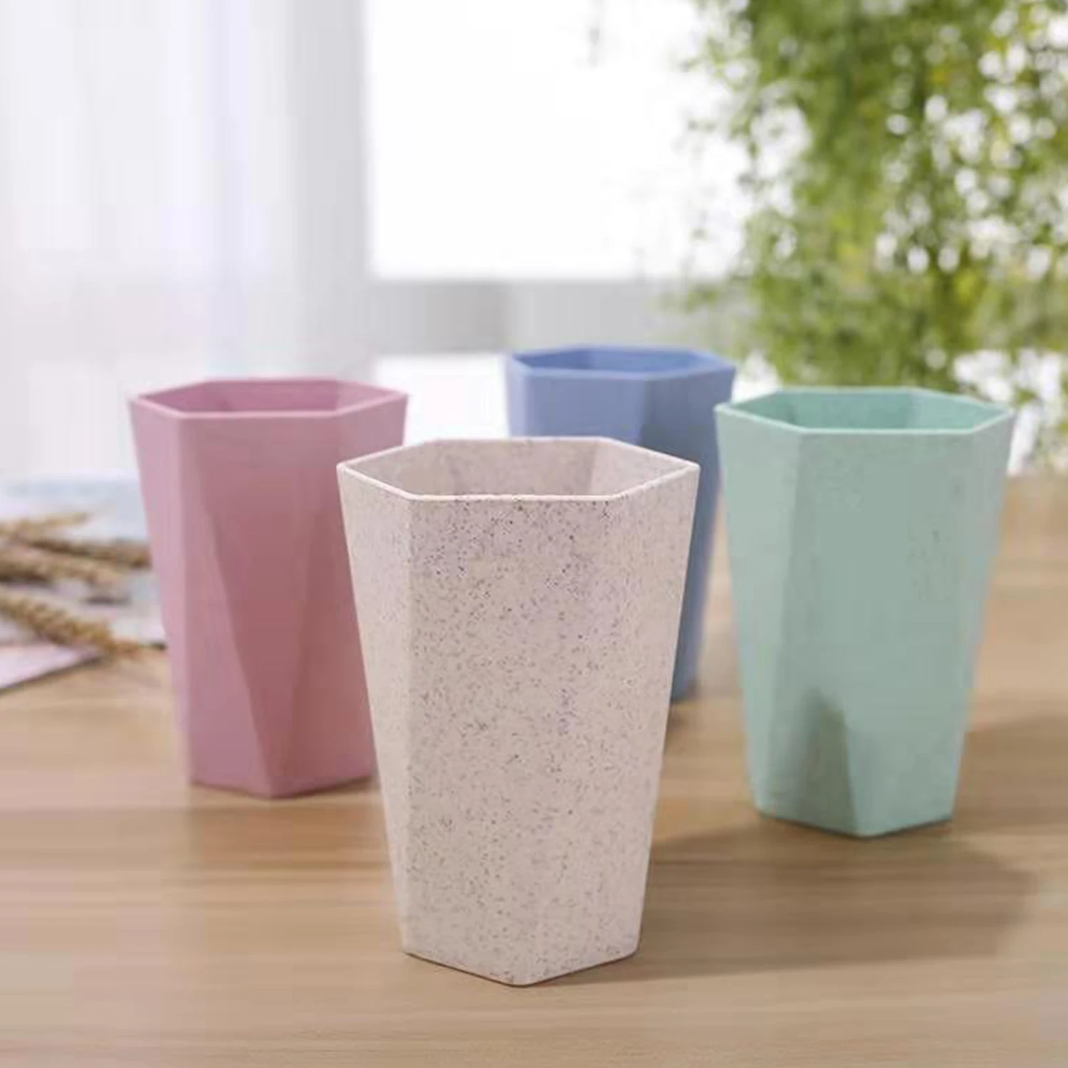 HOPlastic-Tasse de bain de bouche pour la maison et le voyage, tasse à café, tasse à thé, tasse à eau, porte-brosse à dents, document solide simple, verres