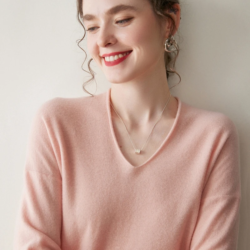 

Лидер продаж 202, осенне-зимний новый женский пуловер с v-образным вырезом, 100% кашемировые свитера, вязаный мягкий теплый джемпер, топы, одежда для девочек