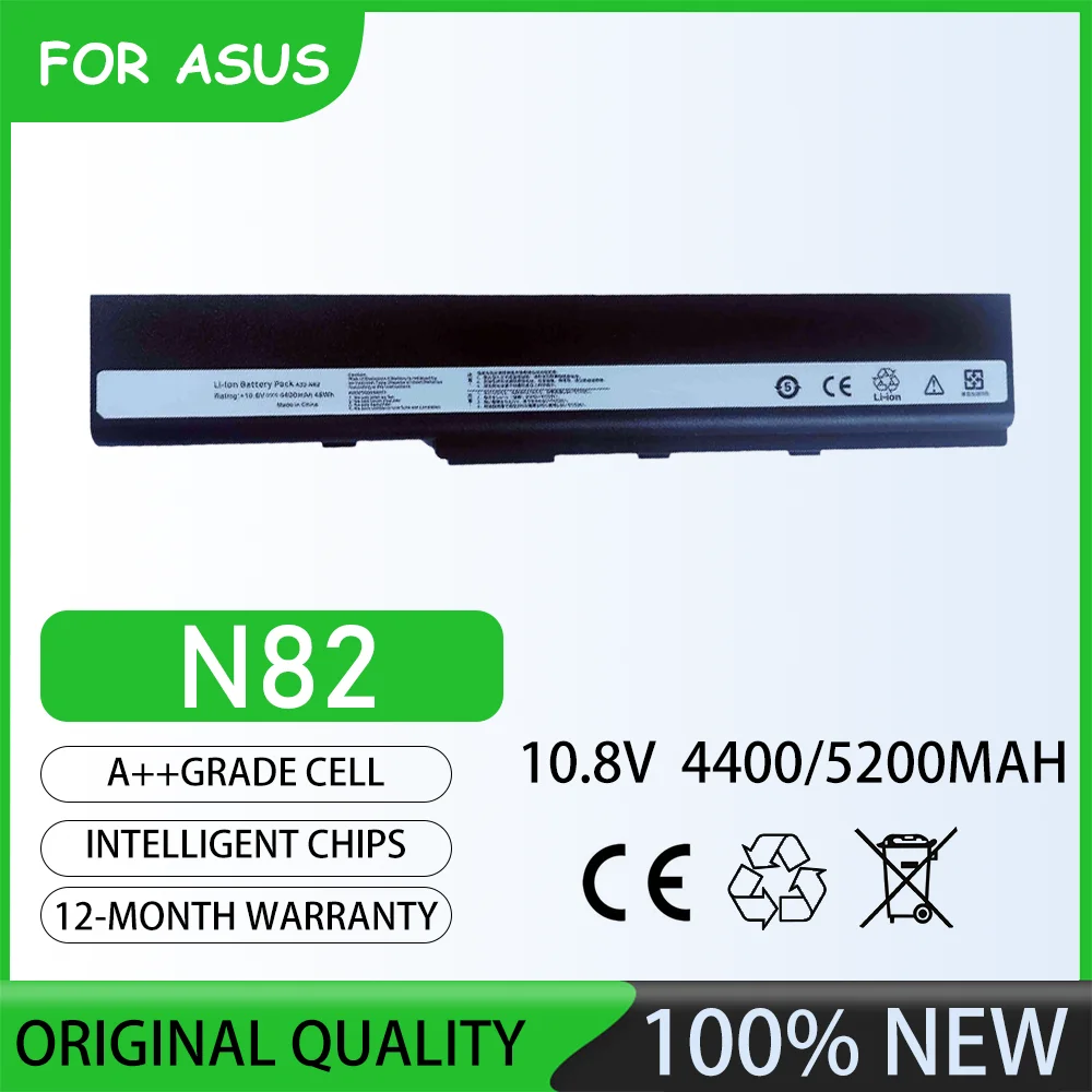 10.8V  5200mAh N82 Laptop Battery For ASUS N82 Series , N82JQ Series , N82E Series ,N82JV Series