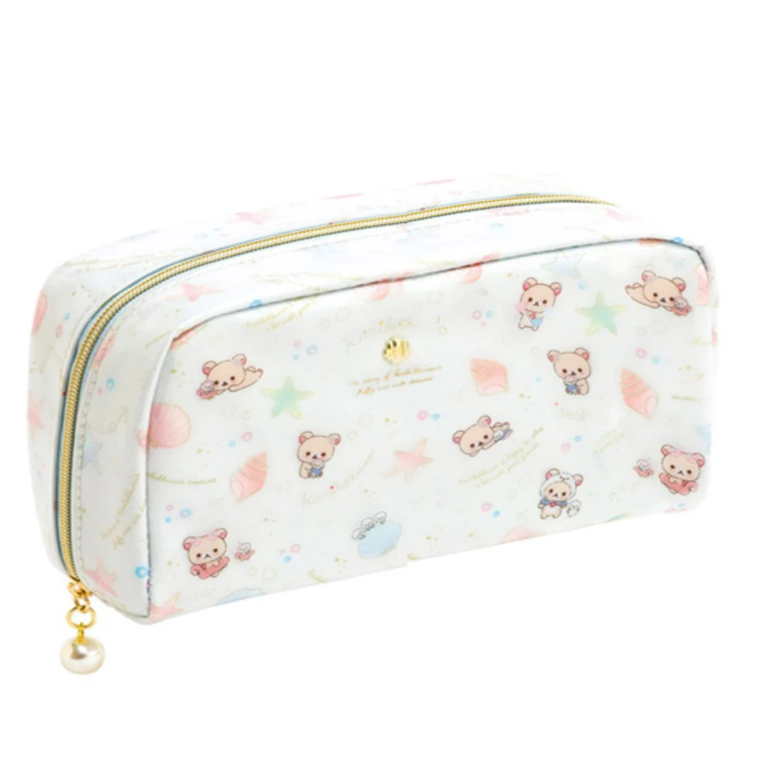 

Cute Rilakkuma Korilakkuma Vacation Ocean Pencil Case Pouch Cartoon Bear School Pen Cases For Kids Girls Stationery Storage Bag