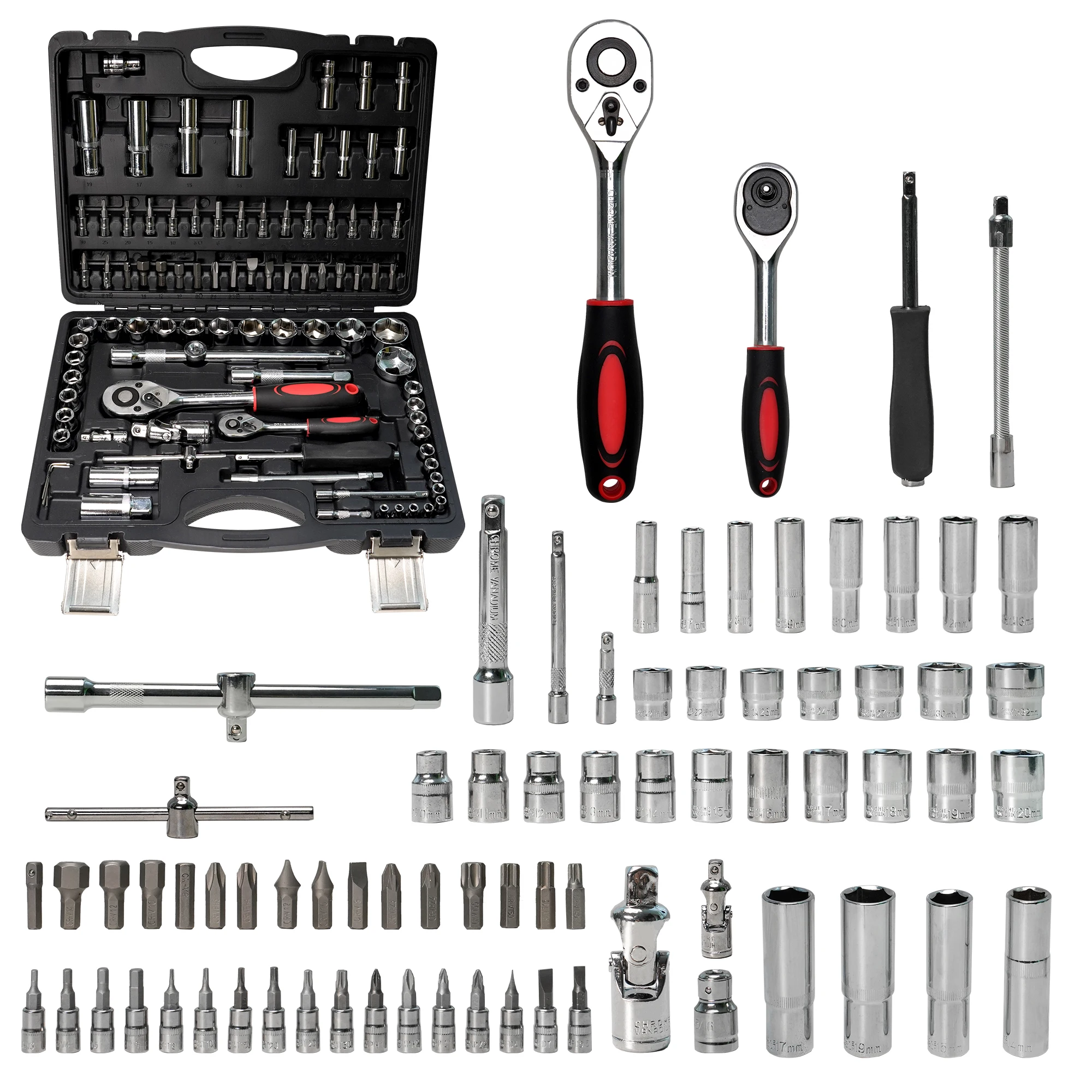 95 in 1 Socket Wrench Set, CRV Steel 1/4