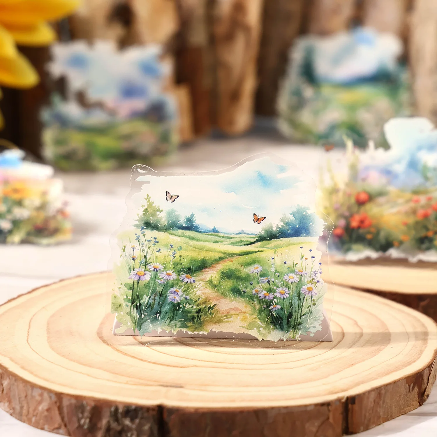 20pcs/1lot Kawaii Stationery Stickers wind in the open field and mountain air Decorative Mobile Stickers Scrapbooking