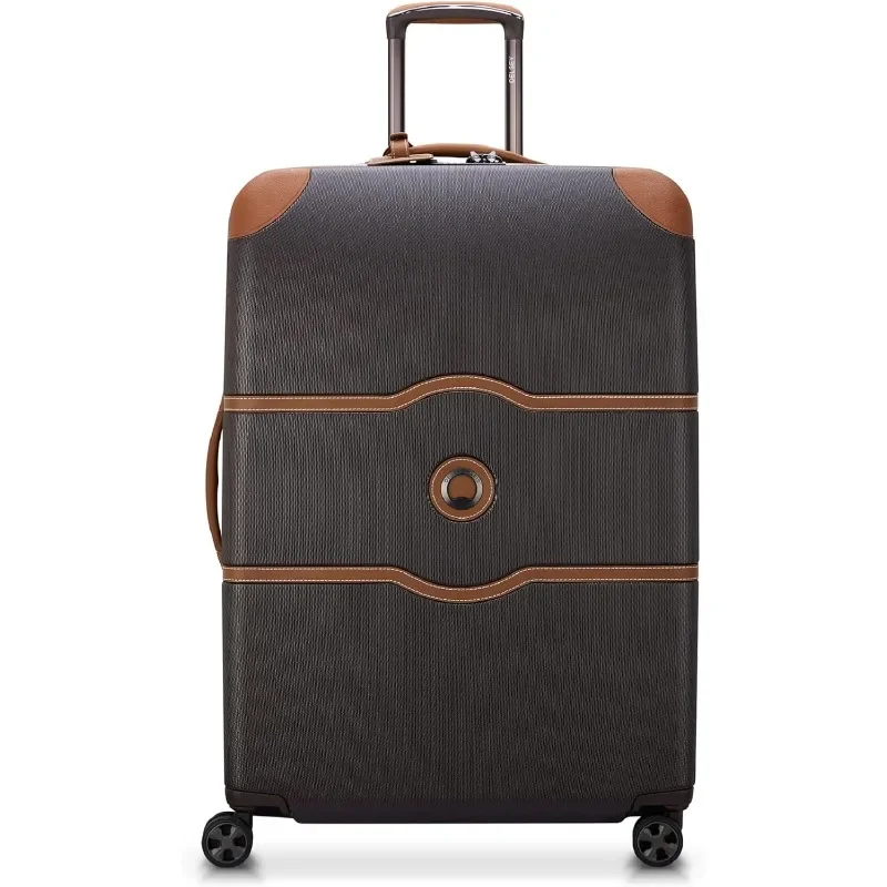 أمتعة DELSEY PARIS Chatelet Air 2.0 ذات جوانب صلبة مع عجلات دوارة، بني شوكولاتة، مقاس كبير 28 بوصة