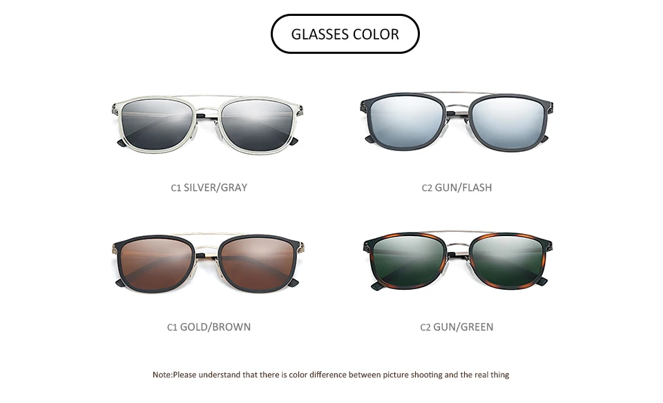Zenottic retro runde polarisierte sonnenbrille-unisex doppelbrücke schatten sonnenbrille bt6301 – Detail 10
