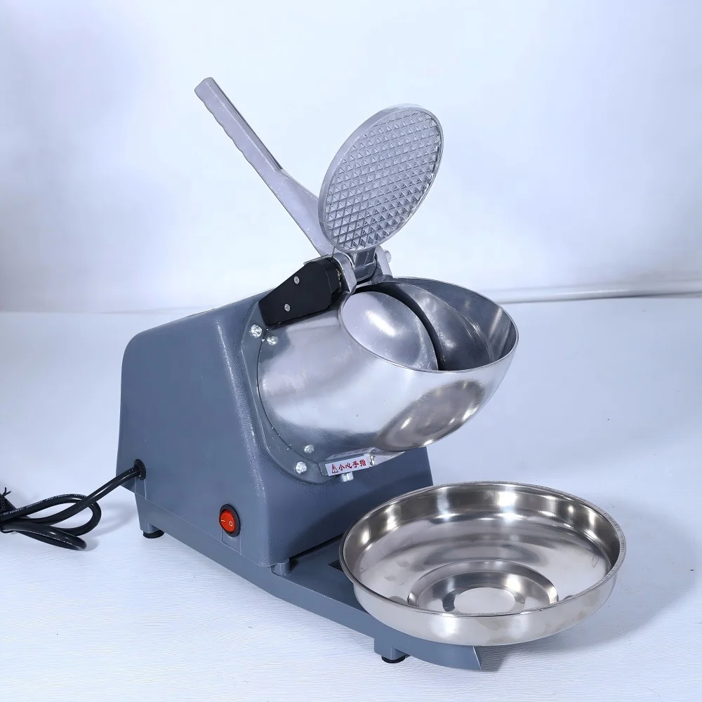 Ice Crusher, Double Blade, Powerful Motor, Electric Shaved Ice Machine, Snow Cone Maker, Home Kitchen Appliance