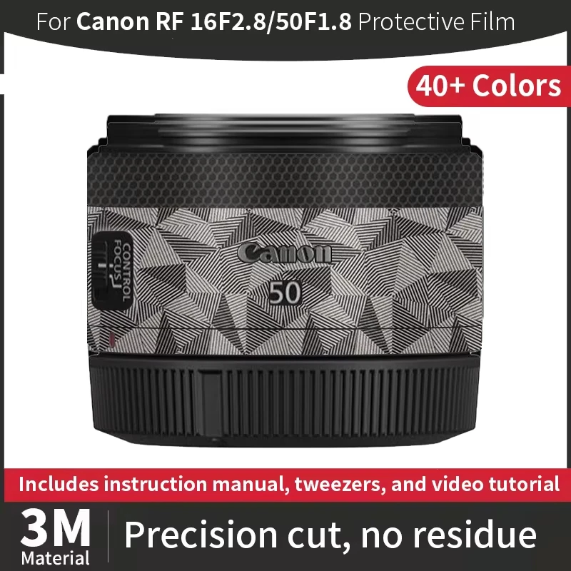 

For Canon 16mm STM Skin,Canon RF16F2.8/RF50F1.8 Camera Lens Sticker,Scratch-resistant protective film, full coverage protection