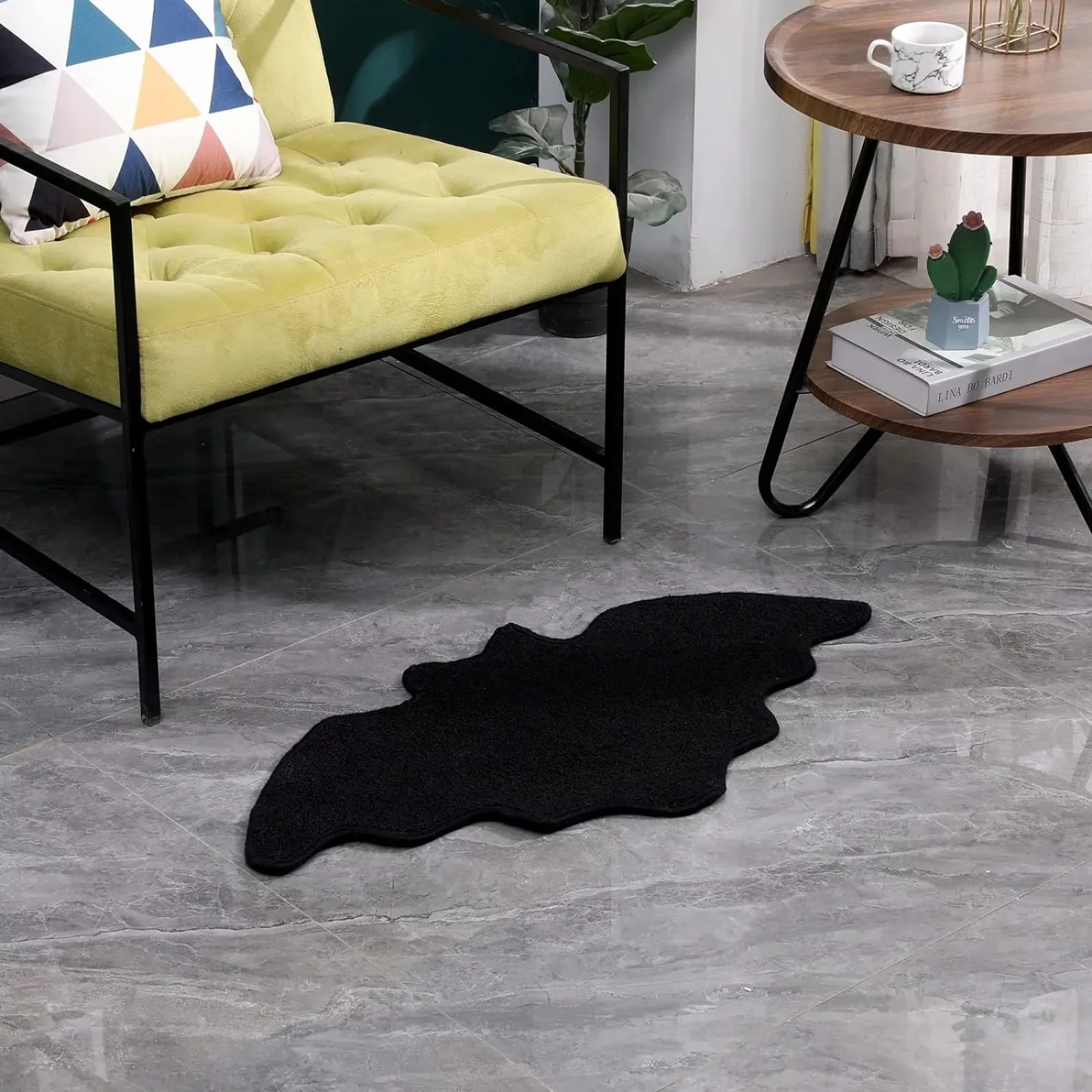 Halloween Bat Floor Mat Living Room Kitchen Bathroom Carpet Absorbent Non-Slip Floor Mat Halloween Home Decoration