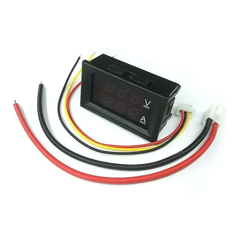 Voltage Amps Power Meter Voltmeter Ammeter W/Connecting Line 100% Brand New 3 Digit DC 100V 10A Digital Dual LED