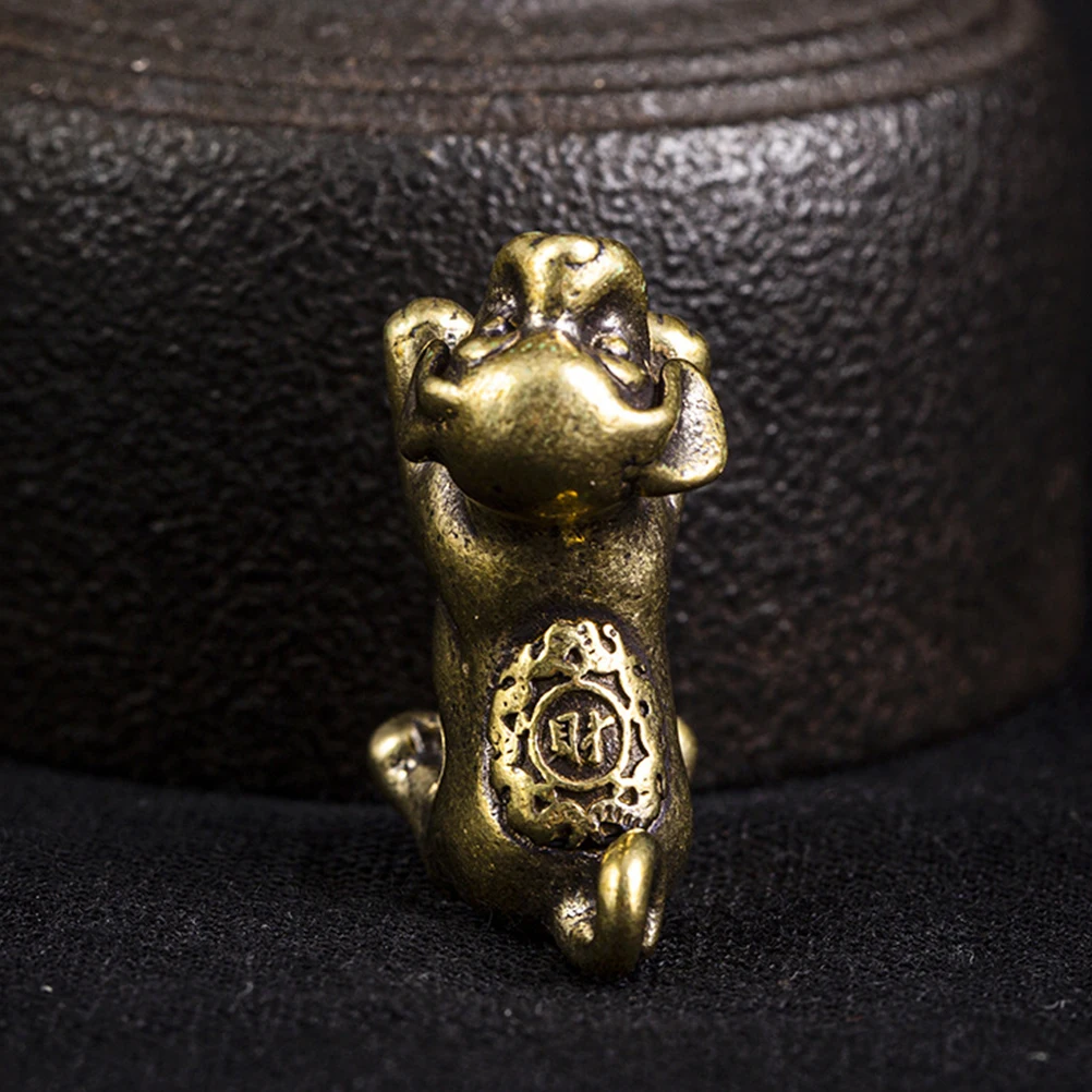 

2 шт., медный кулон для рукоделия с собакой, домашний декор, украшение для рабочего стола, подвесные украшения, благословляющие нитки, практичный, прочный