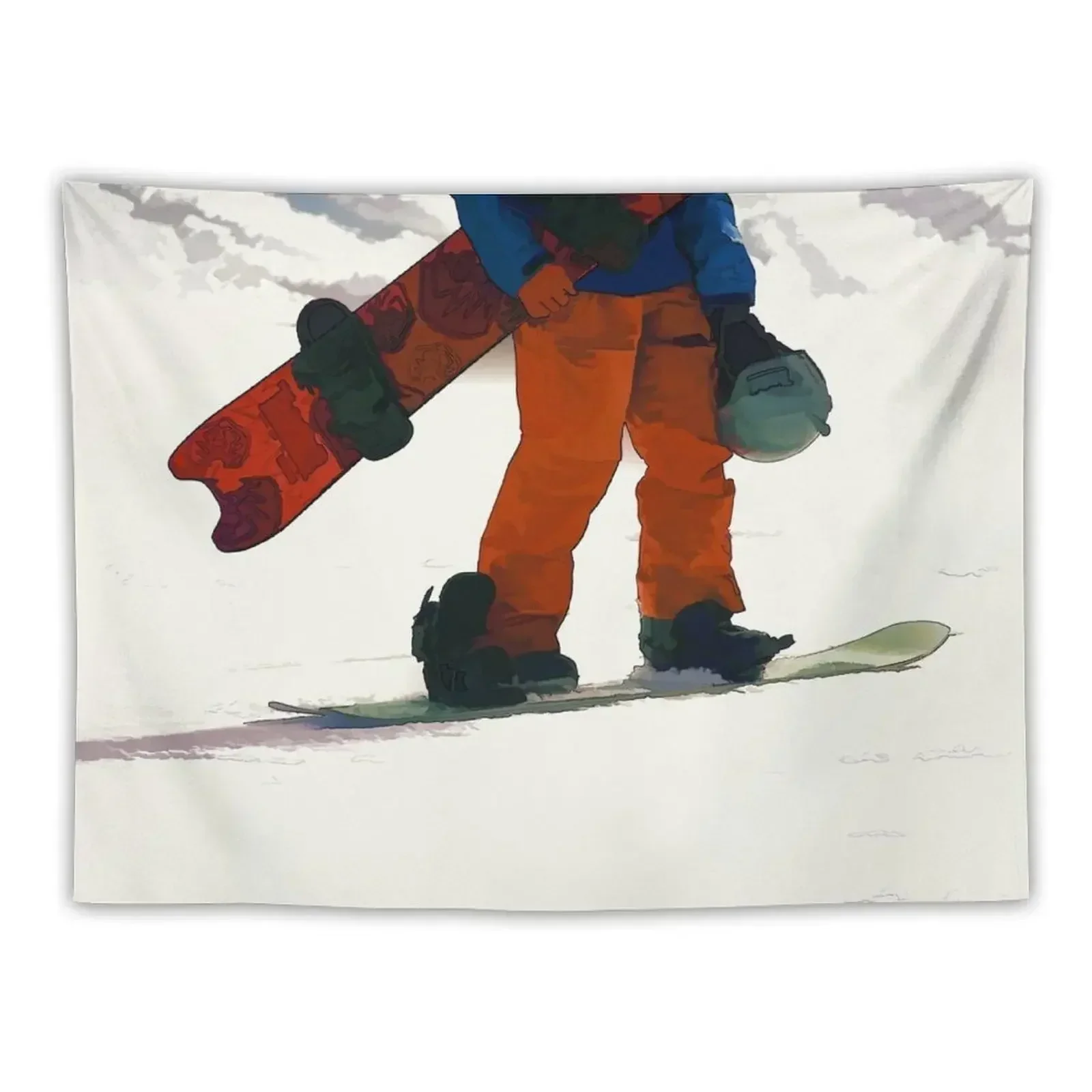 

Ready to Ride! - Snowboarder Tapestry Aesthetic Home Decor Bedroom Decor Aesthetic Tapestry