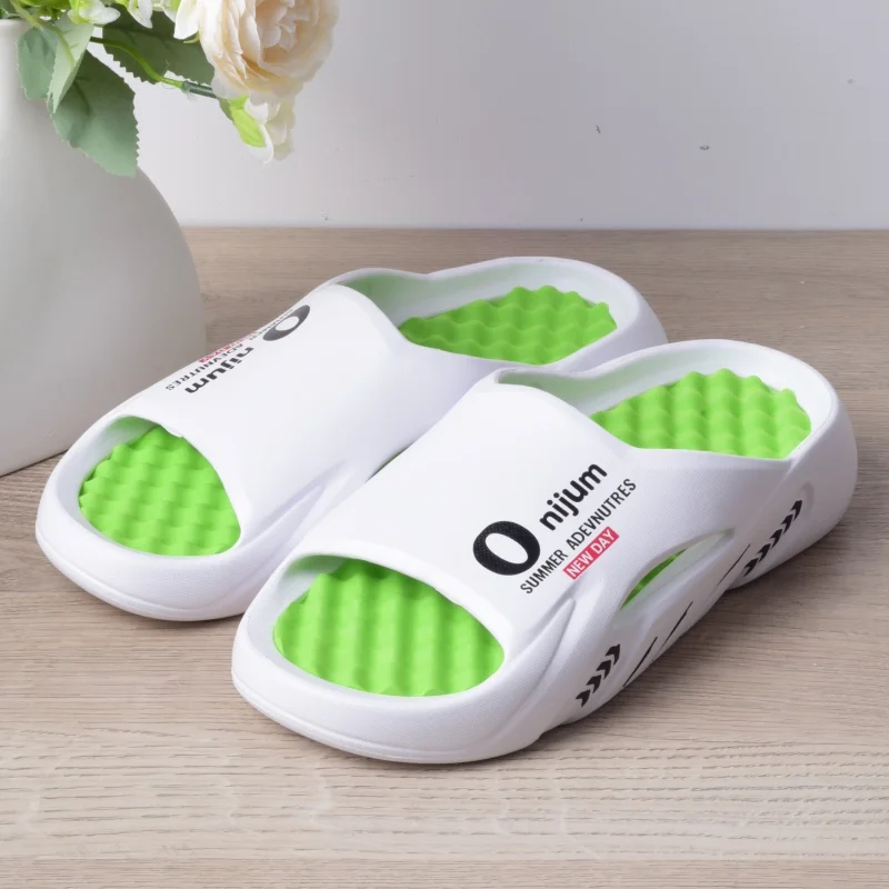2024 New Men Massage Slippers Slides Onijum Indoor Outdoor Sandals Beach Casual Shoes Comfortable Sole Men's Slippers Big Size 3