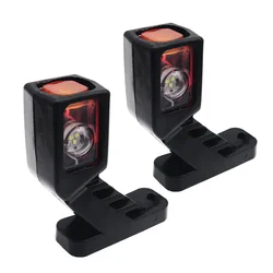 2Pcs LED Trailer Side Marker Lights Outline Marker Truck Light 9LED Indicator Lamp Van Pickup Tail Light White Red Yellow