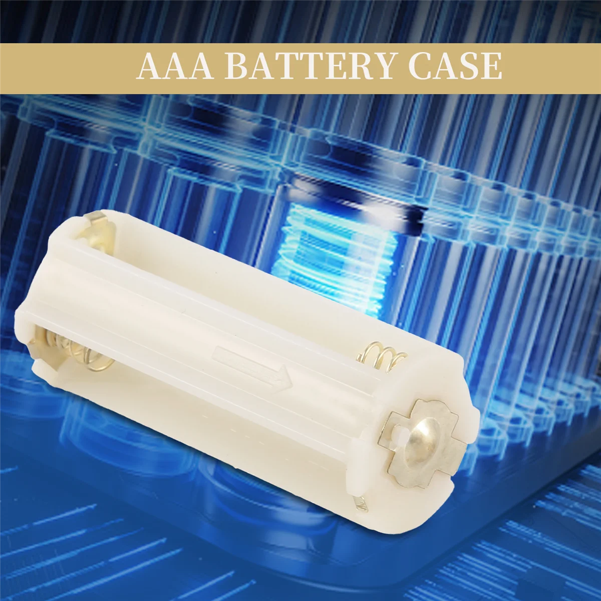 LTTX 5Pcs Round 3x 1.5V AAA Battery Holder Case Box Container White